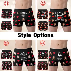 Custom Funny Property Of Kiss boxer Briefs,Personalized Photo Gift for Boyfriend/Husband,Custom Men underwear,Valentine's Day Gift Briefs Customized Soft Menswear Spandex boxer Shorts Polyester Shorts ethika boxers