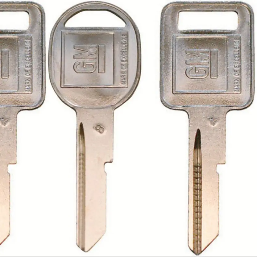 4 NEW OEM "A" IGNITION +"B" DOORS/TRUNK Key Blanks Uncut 320588 + 320589 01154610 + 01154611