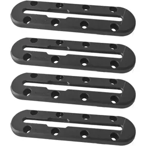 Kayak Track Mount 4-Pack, Low Profile Marine Rail System for Rod Holders and Accessories, Marine Grade Polymer, Small and Medium Options, 4 Items2026