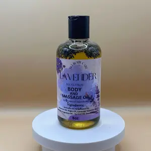 Lavender Body And Massage Oil - 8oz Relaxation Formula with Natural Ingredients for Aromatic Care