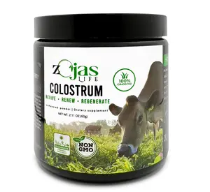 Gut healing, 100% Grassfed Colostrum Powder from Certified Organic farm, Immune improvement, improve muscle recovery and hair nails and skin Healthcare Supplement Natural Dietary