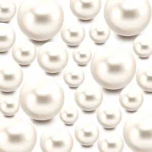 240 Pieces Floating No Hole Highlight Pearls Beads Vase Filler for Vase Centerpieces Party Table Wedding Decoration