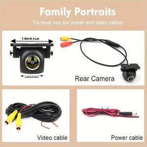 A Backup Camera Featuring Dynamic Trajectory, Full-Color Night Vision, And a 170° Wide-Angle Fisheye Lens - Includes Smart Steering Assistance And Minimal Blind Spots, Suitable for Suvs, Trucks, Rvs, Campers, And - Easy to Install, Without Battery