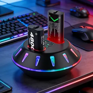 Christmas Holiday Gift 2-Pack 4800mAh Rechargeable Xbox Controller Battery Pack with Charger Compatible with Xbox One Series X|S One S Elite Controllers