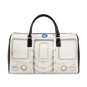 A Line Leather Travel Bag