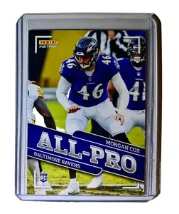 Morgan Cox 2020 Panini All-Pro NFL #29 Rookie Card 1/241 Baltimore Ravens