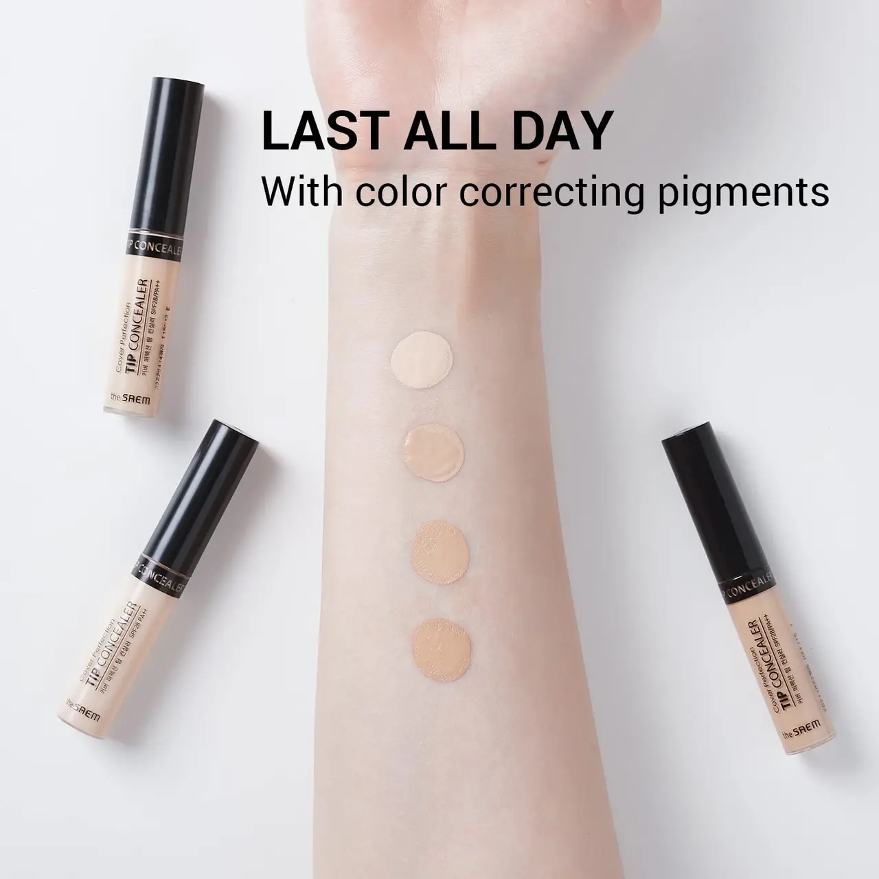 The SAEM Cover Perfection Tip Concealer Lightweight Makeup Flawless Coverage Cosmetic
