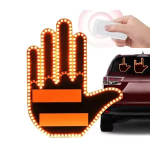 Car Finger Light Gesture Lamp, Multifunctional Car Warning Reminder Light, Anti-Collision Interactive Palm Light for Vehicles, Led Car Lights