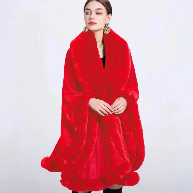 Elegant Faux Fur Shaw / Cardigan