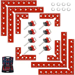 Corner Clamps for Woodworking,8pcs corner clamps With Box, 5.5"& 3.14" Alloy 90  right angle clamp, Positioning Square Tools for Frame, Cabinets, Drawers,Box, for Dad.