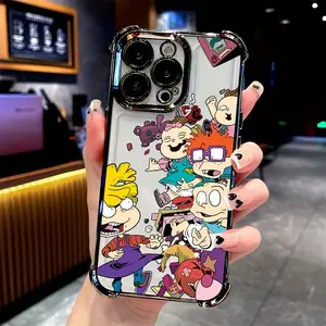 Cartoon Anime Diaper Kid Protective Phone Case for iPhone 16 15 14 13 12 11 Pro Max X XR XS Max 8 30 Plus, Anti-Drop Transparent Soft Back Cover