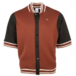 PUMA Mens X The Brooklyn Circus Short Sleeve Shirt Athletic Outerwear Casual - Brown