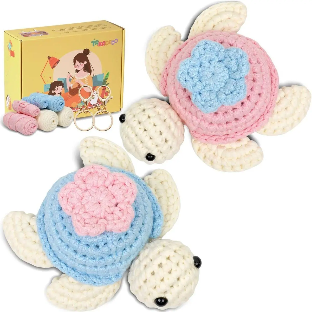 Crochet Kit for Beginners - Learn to Crochet Kits for Adults Beginner with Step-by-Step Video Tutorials - Crochet Kits for Adults and Kids (Turtle)
