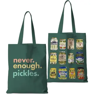 Funny Pickle Tote Bag Aesthetic Weekender Bag Shopping Gifts for Pickle Lovers Women Friends