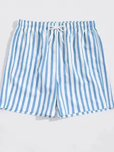 Men's Beach Shorts Summer Casual Swimwear Quick-Dry Gym Shorts Essential for Vacation, Slim-Fitting Above the Knee Graphic Shorts, Swimming Shorts, Trunks