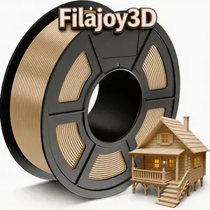 Filajoy3d Pla 3D Printer Filament, 1.75mm, Precision +/- 0.02mm, Fits Most Fdm Printers, 250g Spool, Wood Color, High-Quality Material