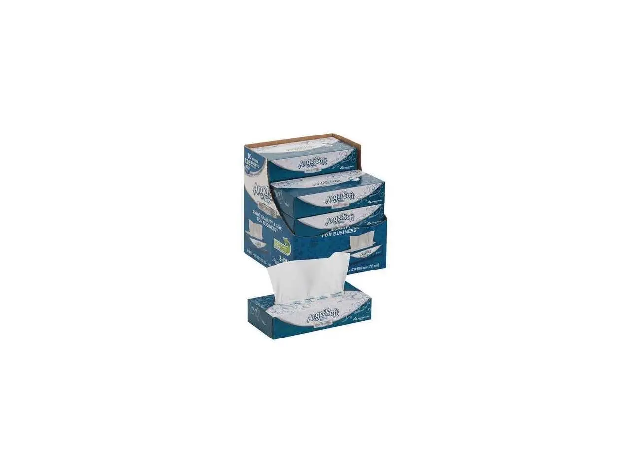 GEORGIA-PACIFIC 4836014 White Facial Tissue, 10 Pack, 125 Sheets/ Pack