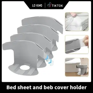 Lock Sheet Holders Set of 4, Heavy-Duty Bed Sheet Holders with Fitted Sheet Straps, Keeps Sheets Firm & Tight, Corner Fitted for All Mattress Sizes, Durable Bedding Accessories