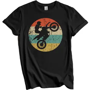 Retro Motocross Bike 1960's 1970's Vintage Style Motocross T-Shirt