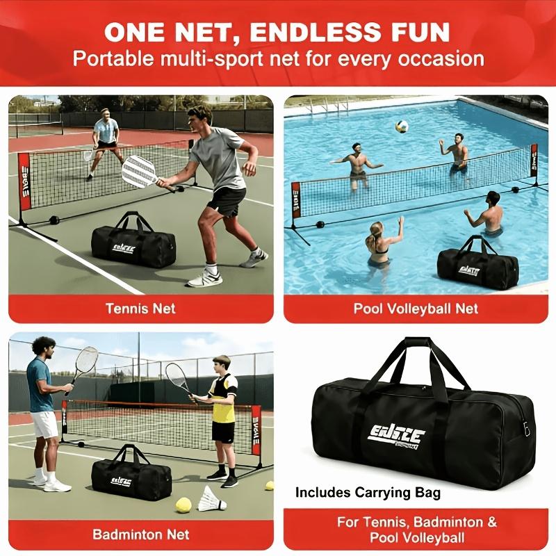 Professional Grade Portable Badminton Volleyball Net Adjustable Height & Tension with Premium Carry Bag, Weather-Resistant for Outdoor, Pool, Backyard Use And Indoor Court Games