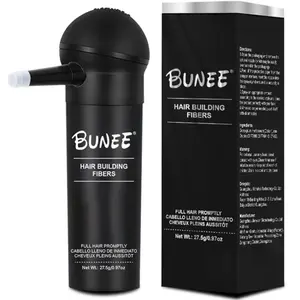 BUNEE Men's Three-Piece Hair Construction Fiber Powder, Fills Sparse Areas/ Hair Gaps | Precisely Targets The Required Area | Easy To Use, Quickly Thickens Hair | Men's Lustrous Styling Powder, 27.5g