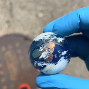 BeetemDesigns Earth Marble - Unique Design with Colorful Surfaces