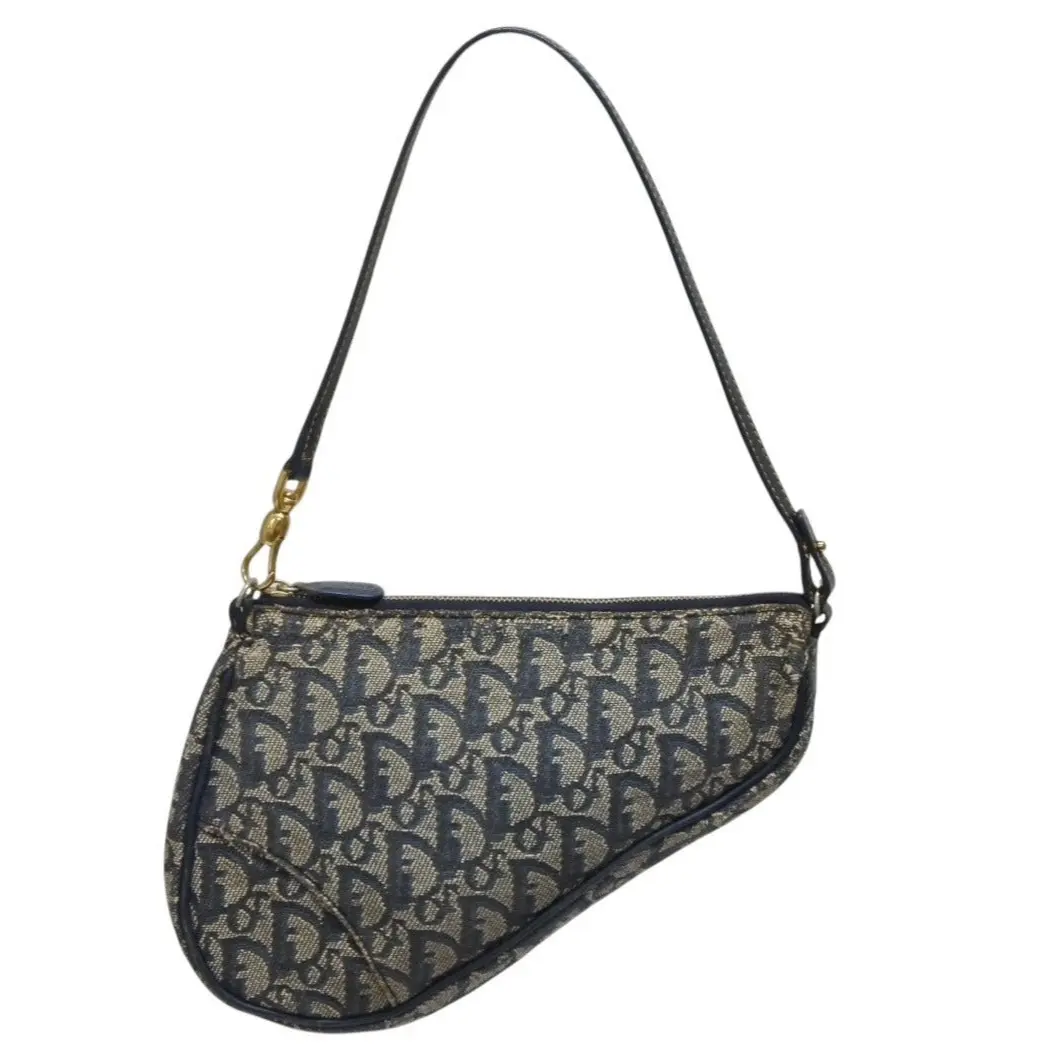 Pre-owned Dior Canvas Shoulder Bags Trotter Saddle Pouch