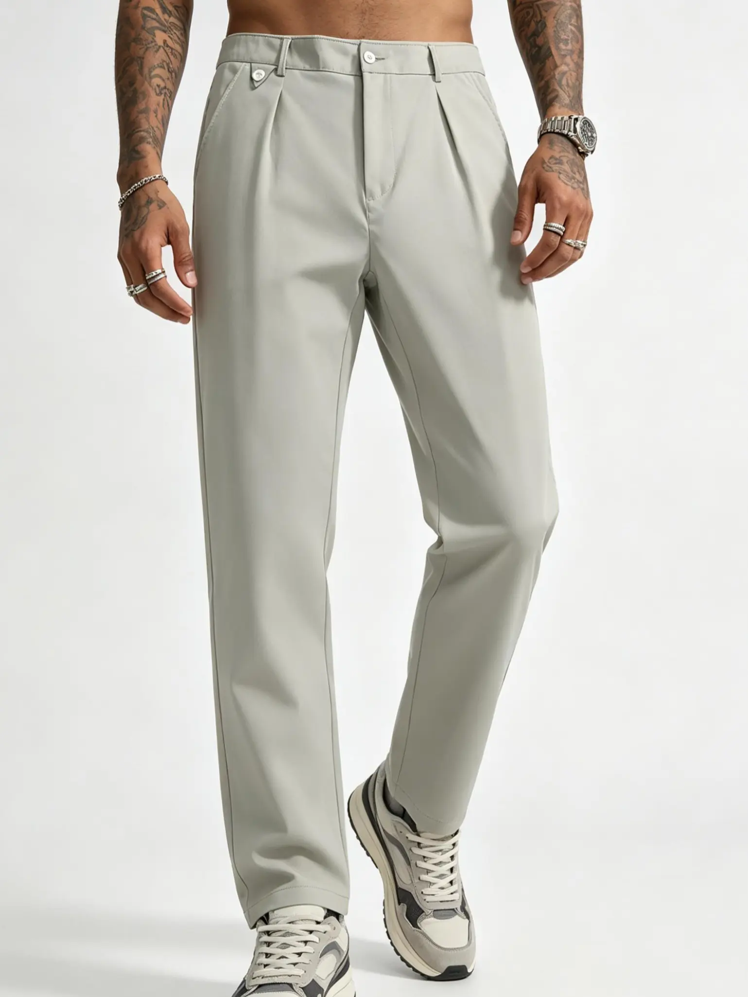 Men’s Premium Wrinkle-Resistant Stretch Fabric Straight Dress Pants – Comfy, Custom, Contemporary, Non-Transparent, Dual-Purpose Trousers for Business Casual Commuting & Office Use, Comfy Men's Pants, Custom Men's Pants Alphabet Print Loose Fit Sweatpants