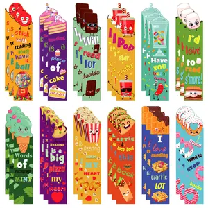 36 Pieces Scented Scratch and Sniff Bookmarks for Kids Snack Fruit Scented Bookmarks Funny Classroom Smelly Bookmark for Students Teenager School Office Home, 12 Style