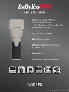 BaBylissPRO COREFX Shaver FX75SF2 #FX75FS2