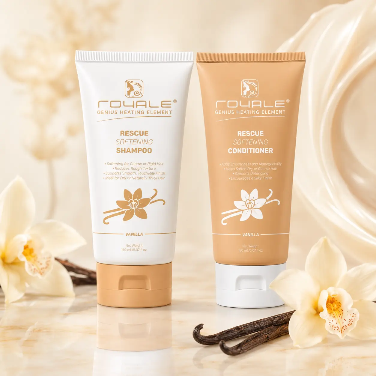 Royale Rescue Softening Shampoo & Conditioner - VANILLA