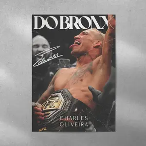 Charles Oliveira, Poster, UFC Poster, Poster Ideas, Fighter Poster, Athlete Motivation, Wall Decor, Sport Poster