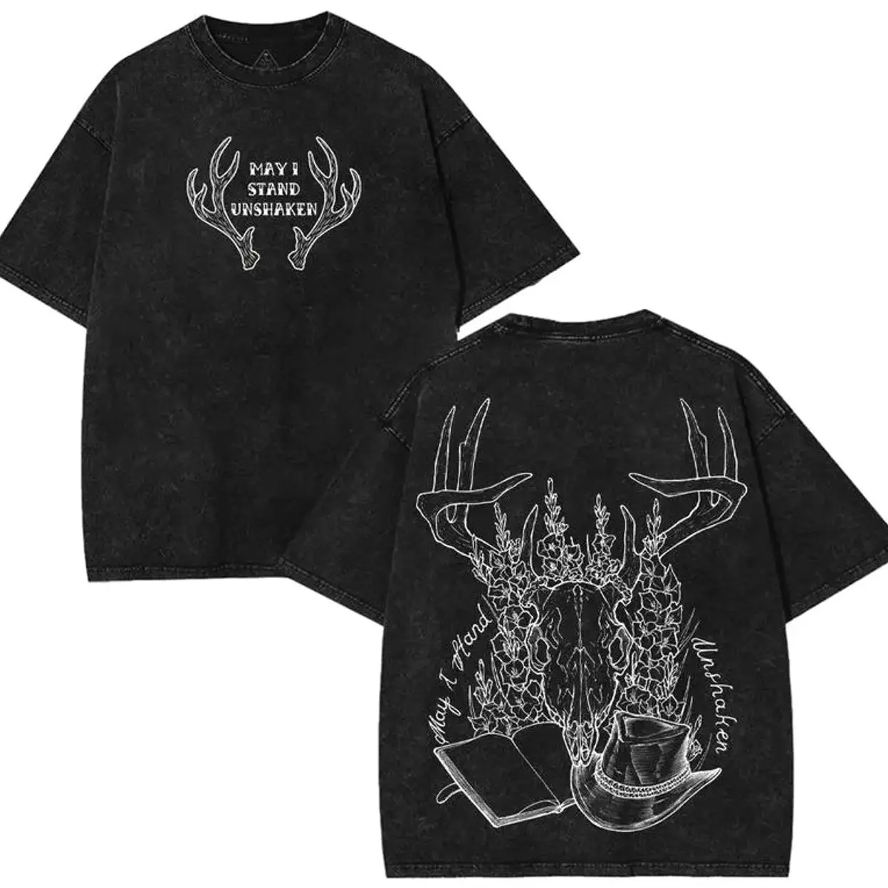 Men's Oversized Red Dead Redemption 2 Graphic T-Shirt - 100% Washed Cotton, 2-Sided Print, Round Neck, Seamless, Short-Sleeve, Casual, All Seasons, Standard Sizes, Menswear Apparel Top, Classic
