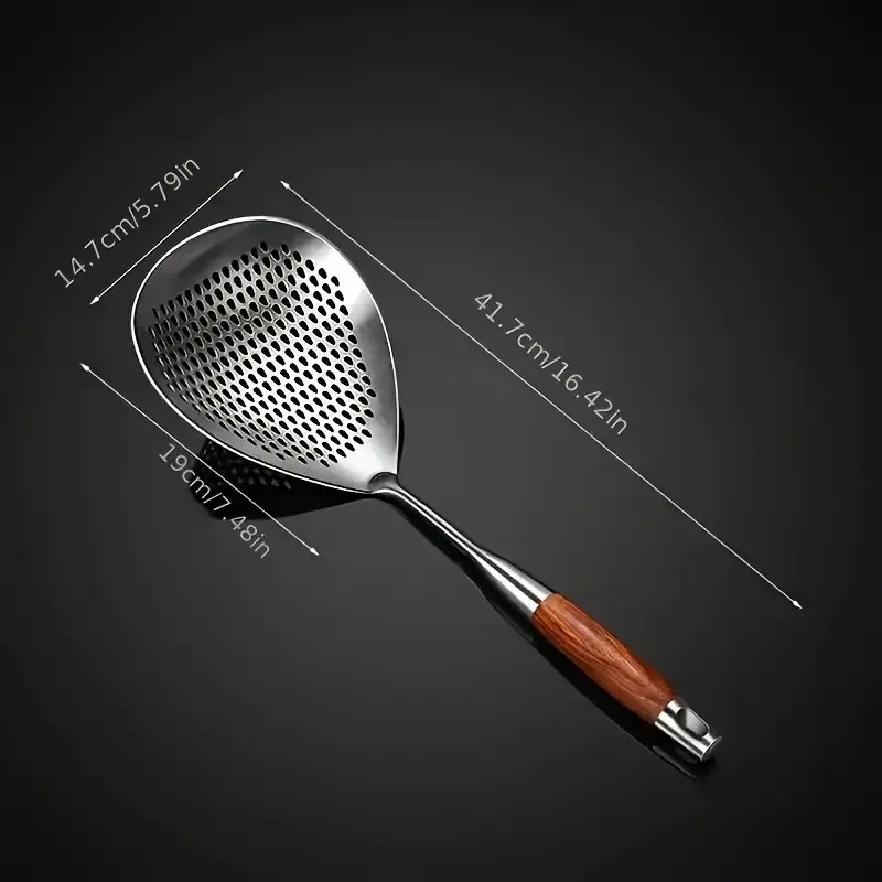 Stainless Steel Large Slotted Spoon - Stainless Steel Kitchen Utensils Set for Frying, Hot Pot Use, Cooking Utensils, Kitchen Utensils Gadgets