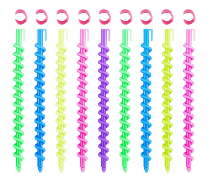 40 Pcs Spiral Perm Rods Heatless Wave Hair Rollers Set for Women