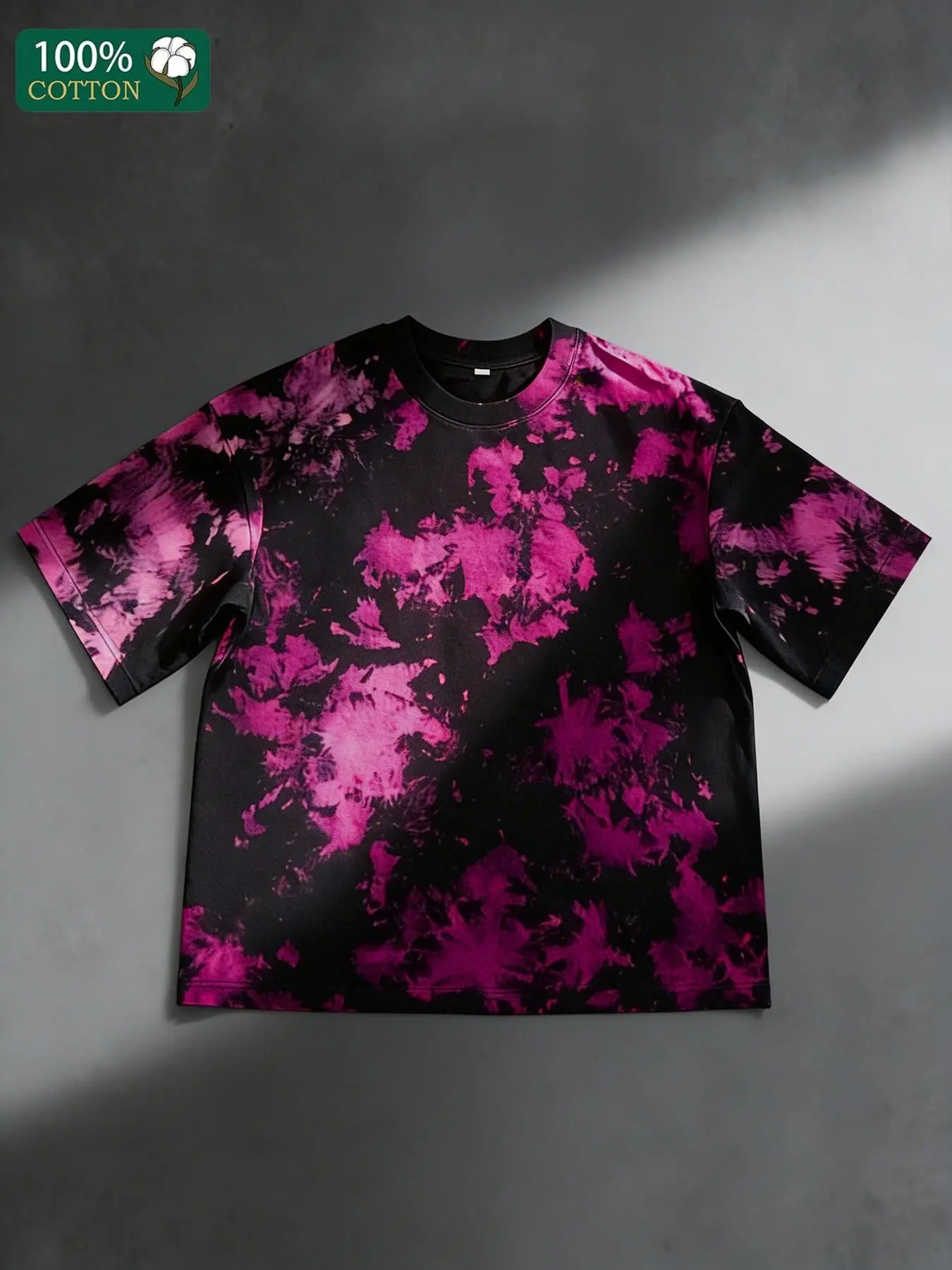 Unisex Vintage Street Style Streetwear Tie-Dye Cotton Summer Loose Short Sleeve Crewneck T-Shirt, Y2K Fashion, Matching Couple, High Street Culture, Casual Daily Wear, Menswear