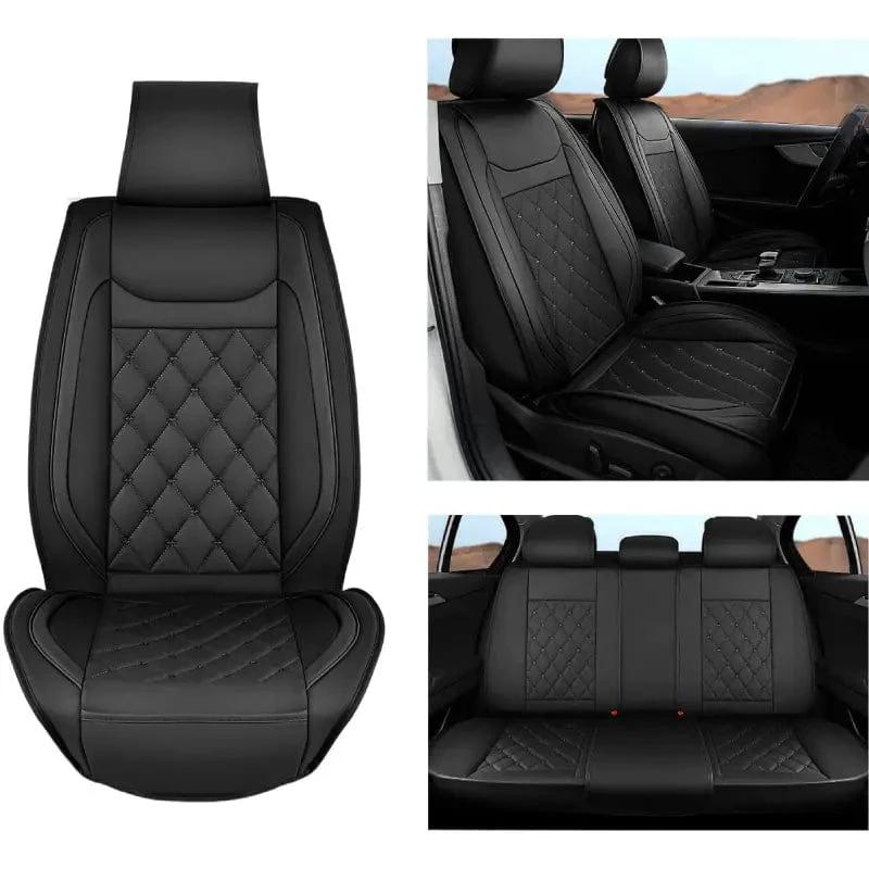 Nilight Hyundai Honda Accord Kia Civic Corolla Camry CRV RAV4 Fusion 5 Seat Covers (Full Set, Black)