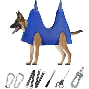 Pet Grooming Hammock with Nail Clippers/Nail Trimmers/Grooming Scissors, Dog Grooming Harness for Nail Trimming, Pet Grooming Sling Helper