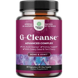 Nature’s Craft G-Cleanse Uric Acid Supplement – Kidney Cleanse with Chanca Piedra, Tart Cherry & Celery Seed for Joint & Kidney Support, 60 Capsules