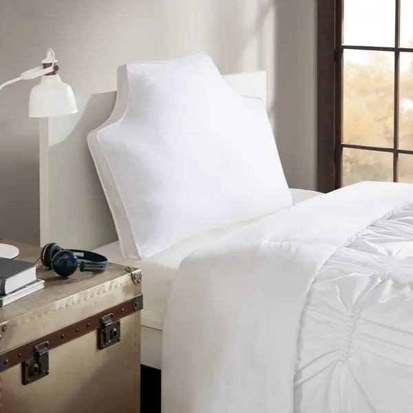 Intelligent Design ID30-1481 Oversized Padded Headboard Pillow - White, Padded Headboards