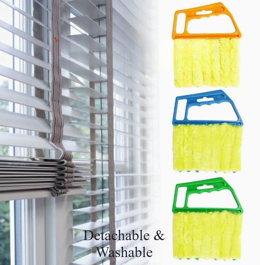 Handheld Blind Cleaner Brush, Microfiber Duster for Window Blinds, Air Vents, Slats & Grooves, Multi-Surface Cleaning Tool with Ergonomic Handle