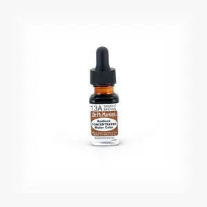 Dr. Ph. Martin's Radiant Concentrated Water Color (13A) Watercolor Bottle, ½ US fl oz, Saddle Brown, 1 Bottle