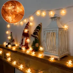 Christmas Ornaments Light,fairy lights Christmas tree decorative light,Waterproof Christmas decorations Snowflake Light,for Outdoor Home Party Holiday