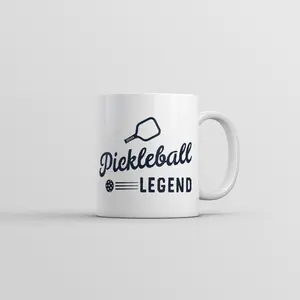 Pickleball Legend Mug Funny Novelty Coffee Cup  - 11oz Funny Coffee Mugs Ceramic Printed Drinkware Cup