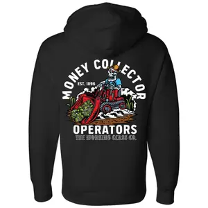 Money Collector Operators Hoodie, Skid Steer Loader Operator Sweatshirt, Heavy Equipment Worker Hoodie, Blue Collar Workwear, Construction Crew Gift for Men, Working Class Graphic Hoodie