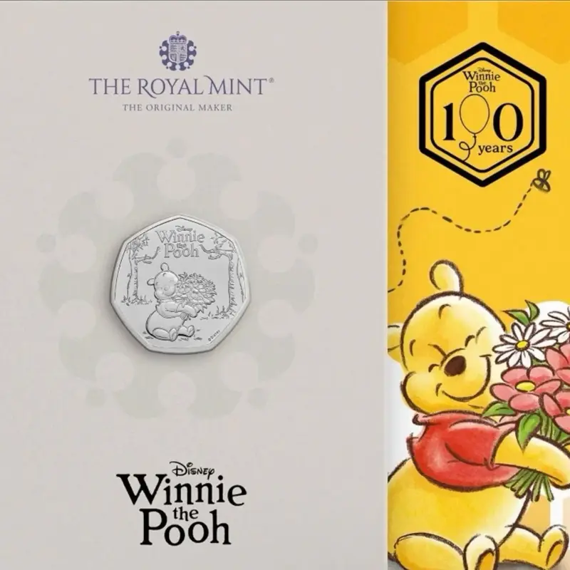 2026 UK Disney Winnie the Pooh 100th Anniversary 50p Coin – Royal Mint Collector Pack