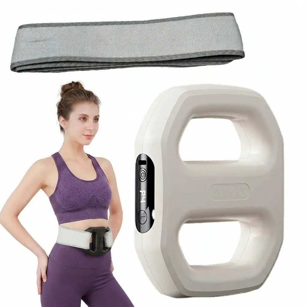 Electric Dual-Ring Vibration Ring with Adjustable Belt, 4 Modes & 3 Intensities Handheld Portable Full Body Vibration Device