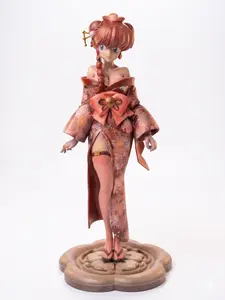 Hand-Painted Ranko Figure | Girl Ranma 1/2 Custom Resin Statue | Stylized Kimono Art