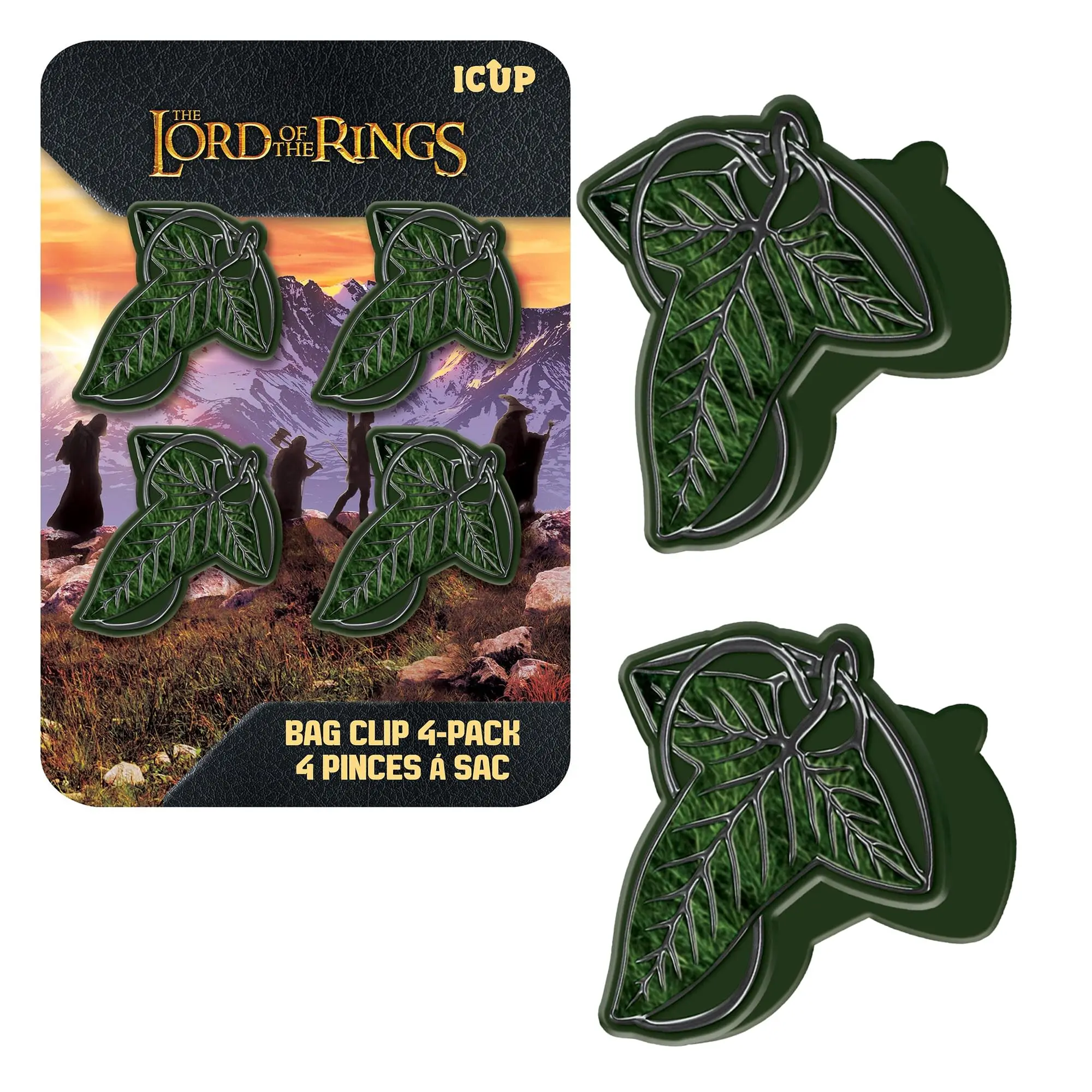 The Lord Of The Rings Leaf Of Lorien Magnetic Bag Clips | Set Of 4