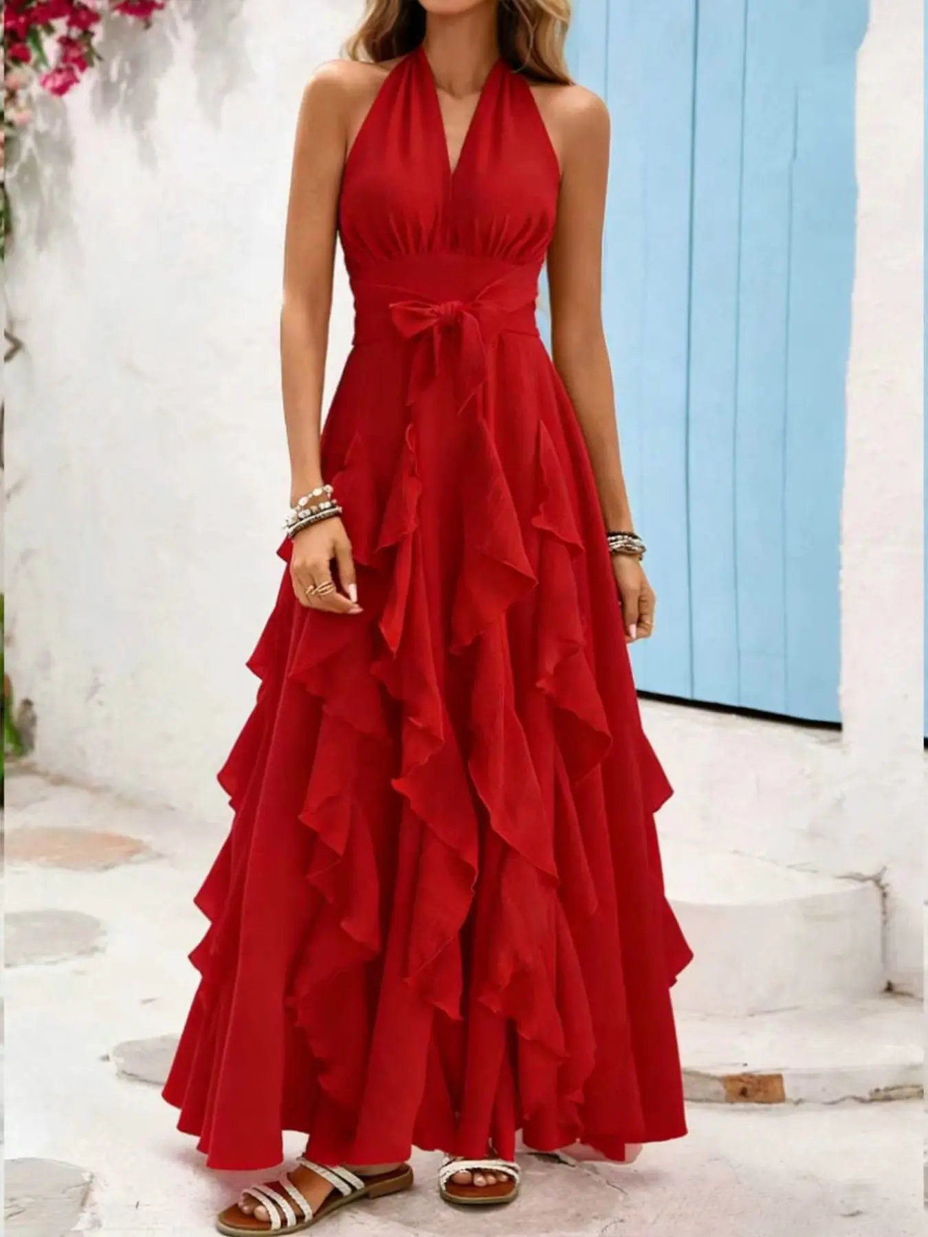 asymmetric ruffle dress red - TikTok Shop asymmetric ruffle dress red - TikTok Shop